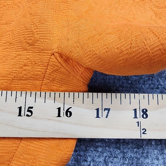Teri Jon By Rickie Freeman Blazer Womens 4 Orange Floral Short Sleeve Career VTG - Picture 7 of 16